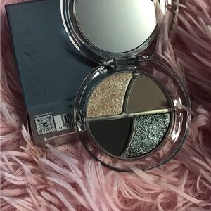 New SheGlam Stone Cold Shimmer Smoky Eyeshadow Quad - Gold, Black, Silver
